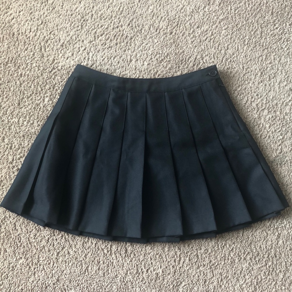 Black high waisted mini skirt